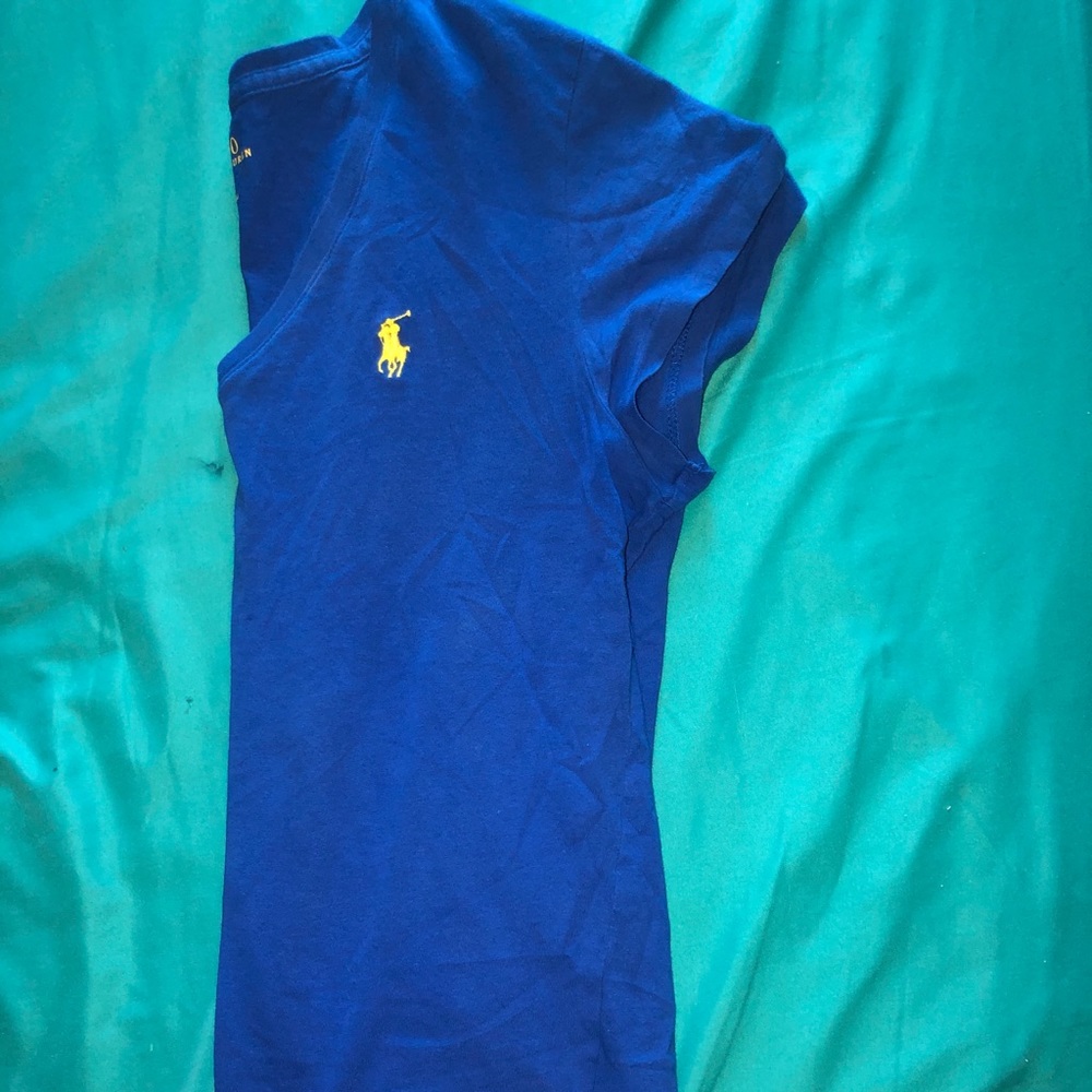 Blue polo shirt